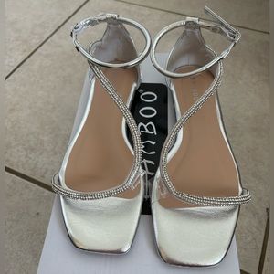 Brand new silver sandals